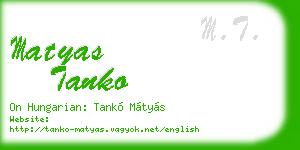 matyas tanko business card